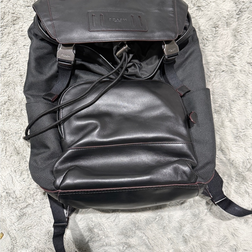 Coach Black and Gray Men's Backpack